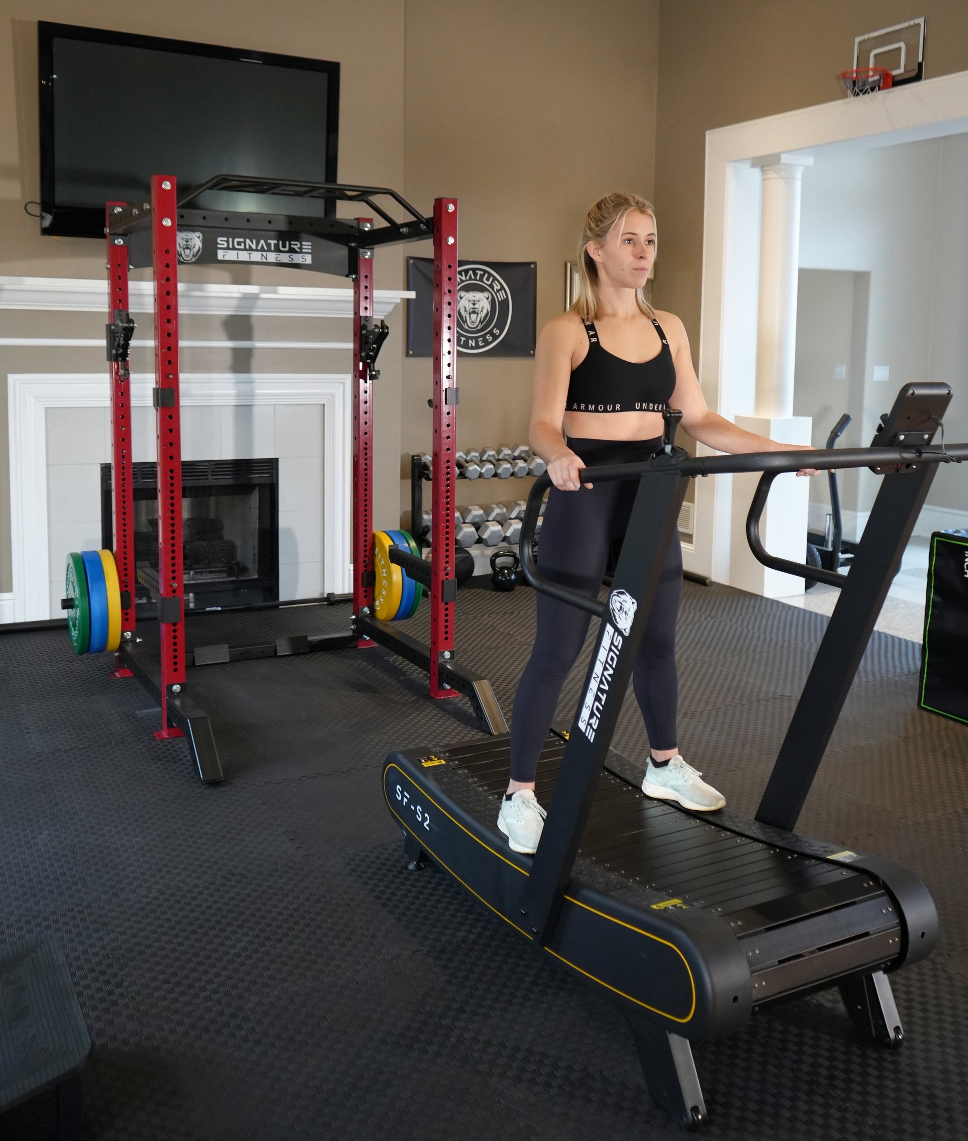 SF-S2 Sprint Demon – Motorless Curved Treadmill with Adjustable Resistance & 300 lb Capacity 