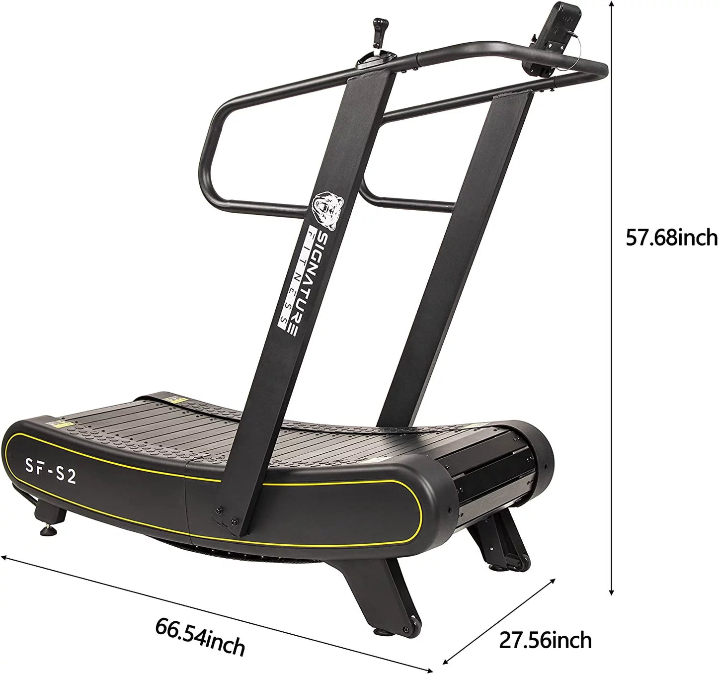 SF-S2 Sprint Demon – Motorless Curved Treadmill with Adjustable Resistance & 300 lb Capacity 