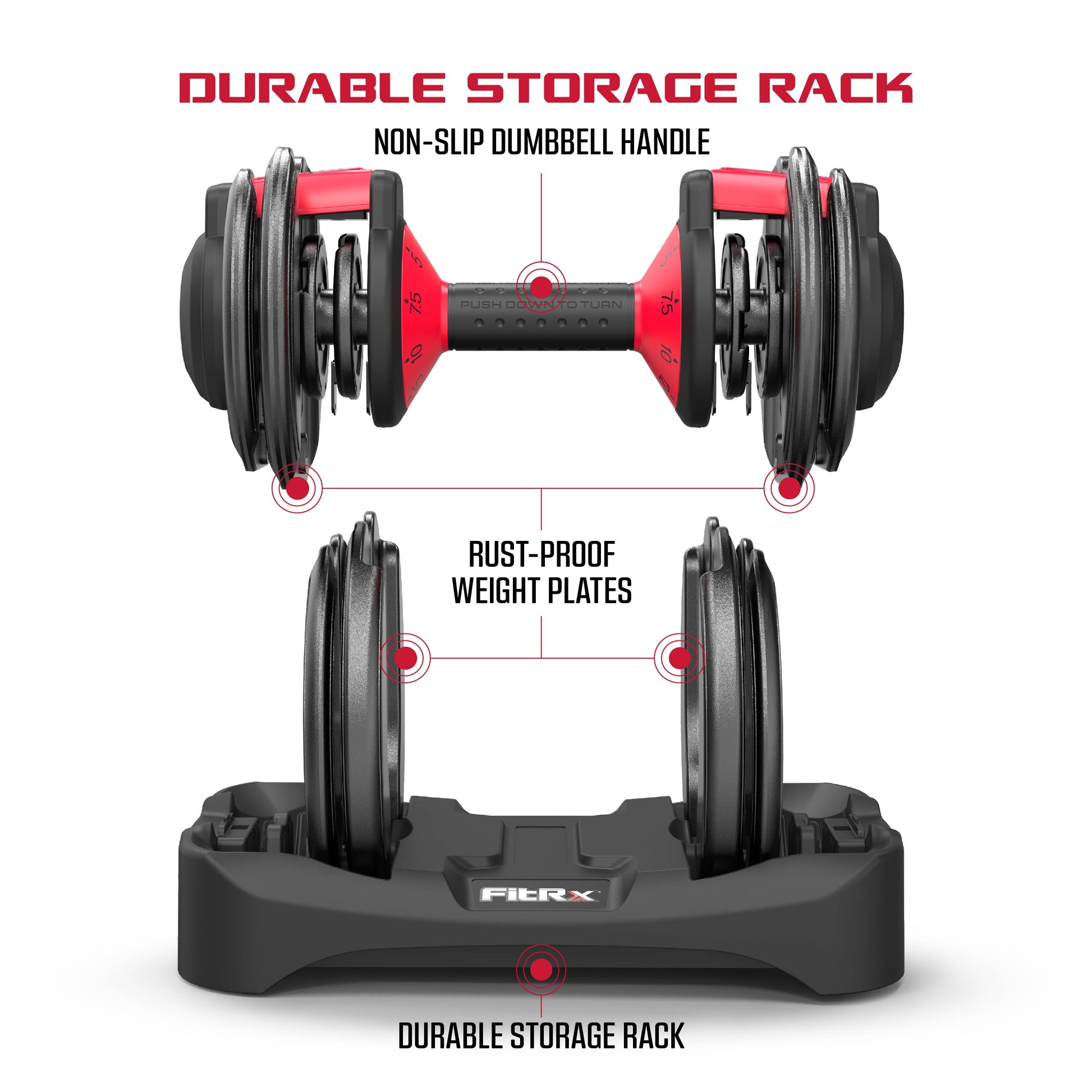 Smartbell 2-Pack Adjustable Dumbbells (5-25 lbs in 2.5 lb Increments) - Quick-Select 9-in-1 for Home Gym, 25 lbs Each