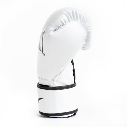 White Synthetic Leather Boxing Gloves | Core Training Gloves for Fitness & Sparring (S/M)